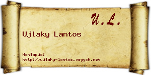 Ujlaky Lantos névjegykártya